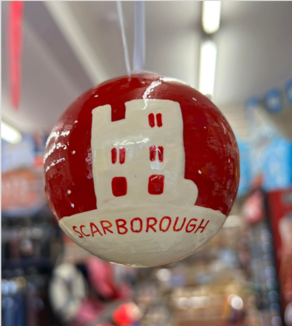Scarborough Castle Christmas Bauble~Ornament~Tree Decoration~Xmas