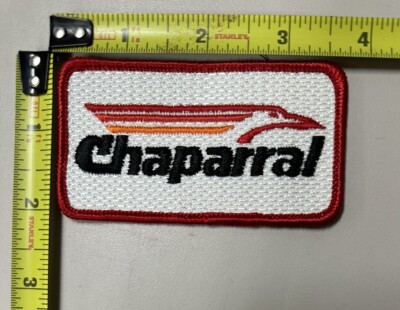 MINT CHAPARRAL 3.5 x2  BOAT SNOWMOBILE DIRT BIKE RACING VINTAGE PATCH NOS 1970s