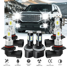 For GMC Yukon XL 1500 2500 2000-2006 LED Headlight High/Low Fog Light Bulbs Kit