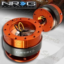 NRG Orange/Gunmetal Aluminum 6-Hole Steering Wheel Gen 2.0 Quick Release Adapter