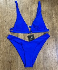Zaful Bikini Forever Young Women  s 8 Blue Swimsuit 2 Pcs.