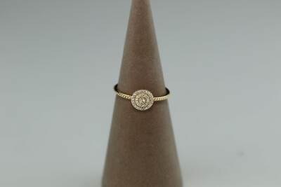 Original Pandora Ring Strahlende Eleganz Gold 14 Karat Zirkonia - 150184CZ Neu