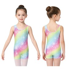 Kids Girls Leotard Dancewear Gymnastics Biketard Bodysuit Tank Performance Top
