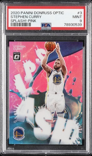2020 PANINI DONRUSS OPTIC SPLASH! PINK #3 STEPHEN CURRY 17/25 PSA 9