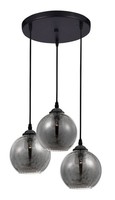 Nova Luce Pendelleuchte Adelina 3X E27 Dimmbar HöHenverstellbar Schwarz Grau