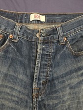 Levi's 501 Original Straight Leg Jeans Mens 34x34 Blue Excellent Button Fly