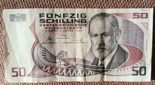 50 und 20 Schilling Schein Österreich 1986 und 1985