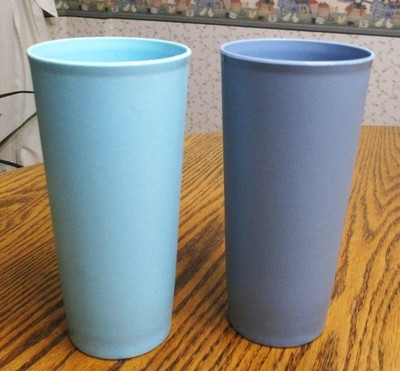 Vintage Tupperware Set of 2 16oz. Tumblers #1348