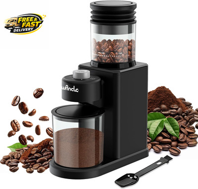 Conical Burr Coffee Grinder Electric - 200W Compact Automatic Coffee Bean Grinde