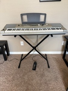 Yamaha YPG-235 76-Key Electronic Keyboard with Stand, Pedal. Fully functional.