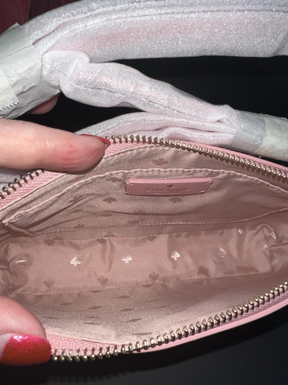 Tracolla Kate Spade Greta Court Flash glitter nuova con etichetta