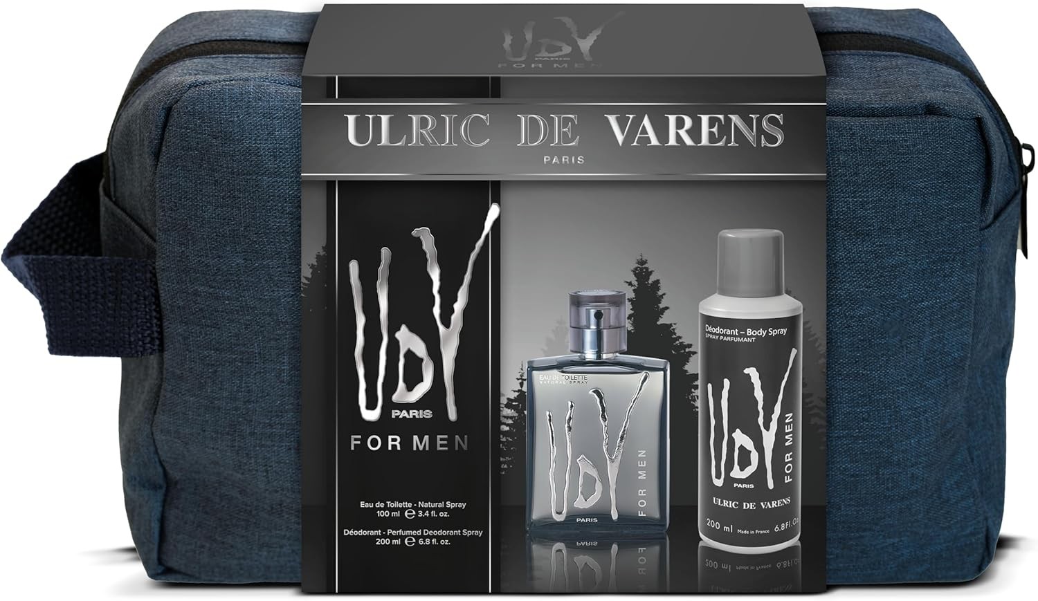 Trousse UDV For Men Ulric de Varens le cadeau idéal avec Eau de Toilette 100 ml et déodorant