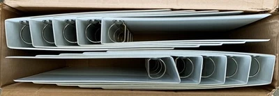 10-Pack Exacompta A4 Presentation 4D-Ring Binders 30mm Portfolio Folders White