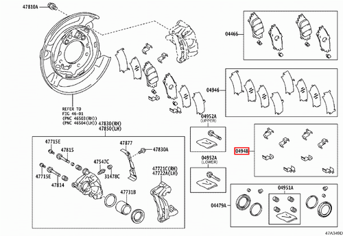 Genuine LandCruiser 105 80 79 Series HZJ FZJ HDJ FJ VDJ Rear Brake Disc Clip Set - Picture 19 of 20