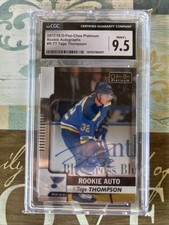 2017 OPC Platinum #R-TT Tage Thompson Rookie Autograph RC Auto CGC 9.5/10 Gem Mt