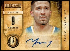2013-14 Panini Gold Standard #14 Greivis Vasquez Gold Season Autographs #/299 E1