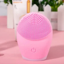 Electric Silicone Facial Cleanser Massager Skincare Massage Tool Beauty Machine 