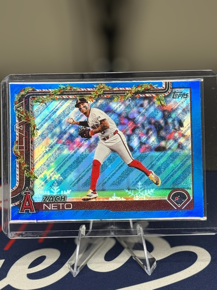 2025 Topps Holiday Zach Neto H149 Blue Mettalic SP - Angels | eBay