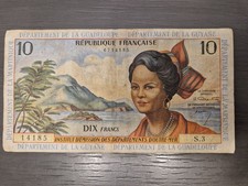 French Antilles 10 francs Guyane Martinique Guadeloupe F