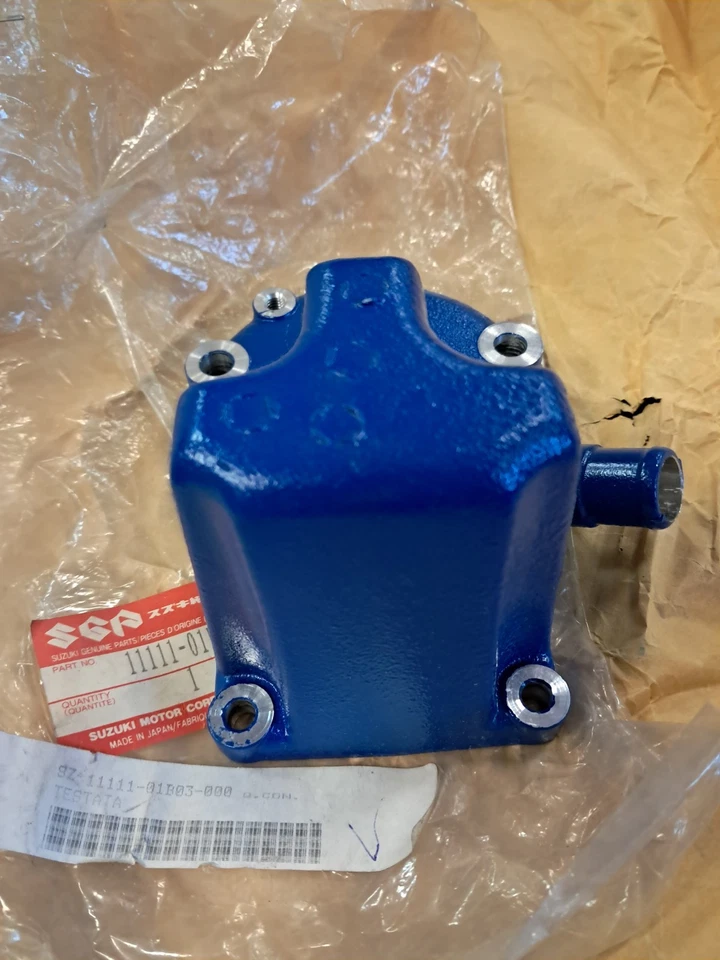 TESTATA HEAD SUZUKI RM 125 1987  G COLORE BLU NUOVA ORIGINALE - Immagine 3 di 4