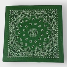 Vtg Hav a Hank Bandana 15187  Cotton Green  USA  RHB55  Rancher Rodeo Biker