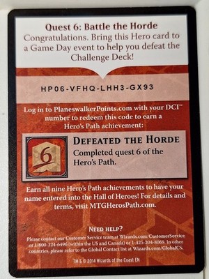 The Vanquisher - The Hero's Path Promo - Magic the Gathering MTG Nice!