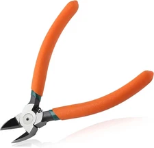 Diagonal Pliers for Flush Cut Plastics, 45 Angled Wire Cutters for Crafting, Wir