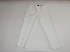 Talbots Women's Hampshire Ankle Pants Size 14W Petite NWT White High Rise Lined