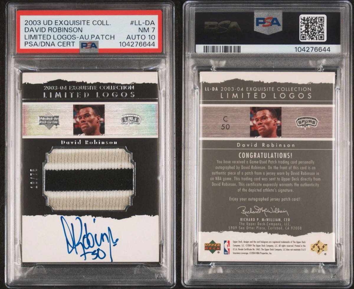 David Robinson Basketball Autographed Grade 10 Sports Trading 