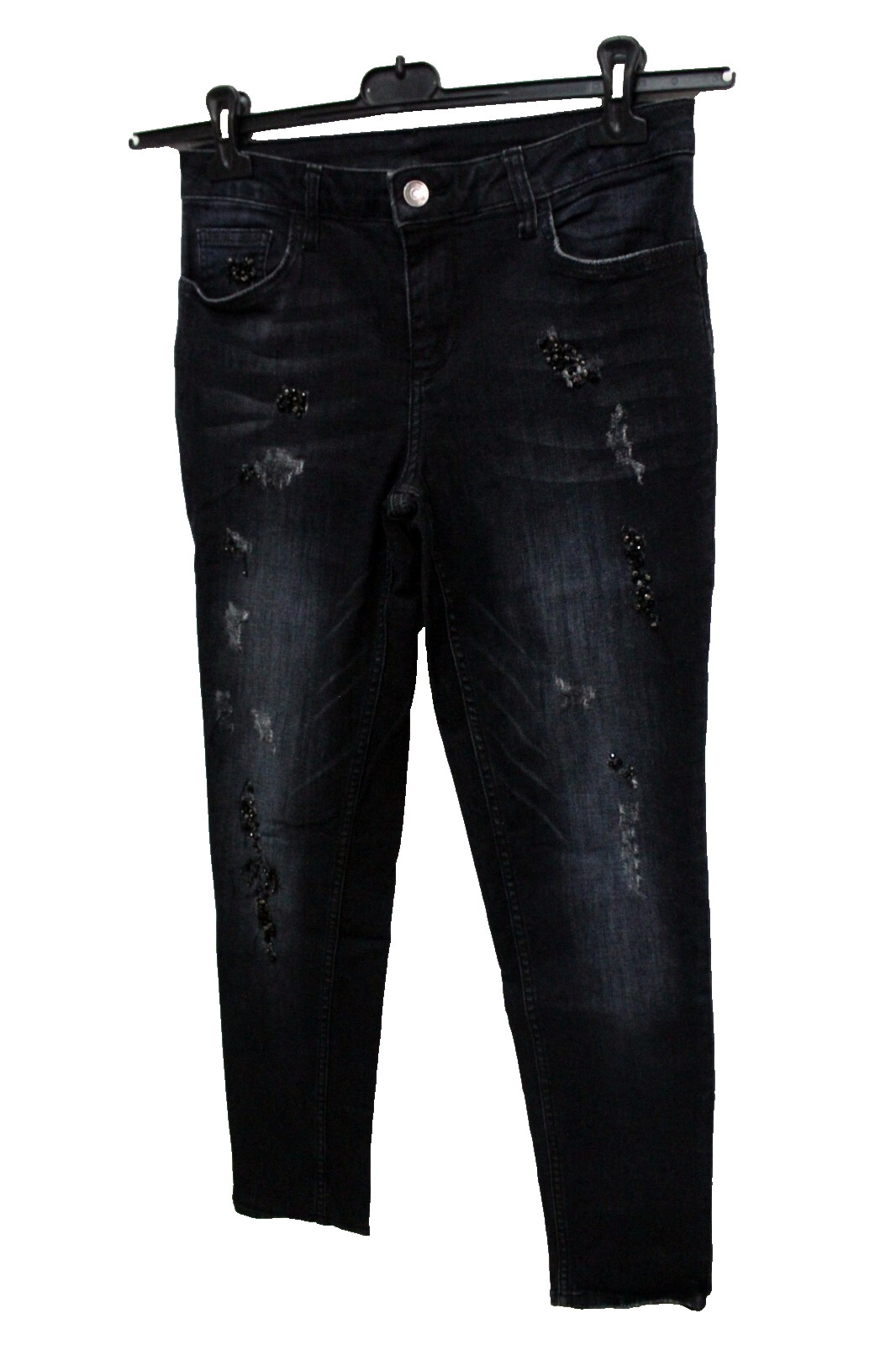Liu Jo Donna Pantalone Taglia 42 Cotone Blu Jeans Pant Woman Pants Logo