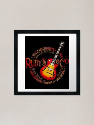 M.Music E.Mporium Gerahmter Kunstdruck Gerahmtes Wandbild Poster Leinwanddruck Bild