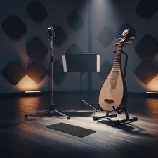 Pipa-Ständer klappbar Metall-Instrumentenständer platzsparend für Zuhause,