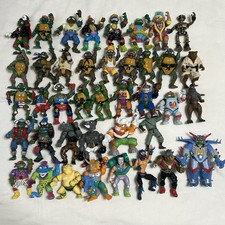Vintage Teenage Mutant Ninja Turtles LOT Figure Accessories Shelltop 4x4 Vehicle
