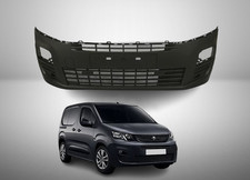 PEUGEOT PARTNER 2018-2024 FRONT BUMPER MAIN BUMPER BLACK TEXTURED NO PDC SENSOR