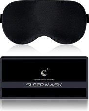 Silk Sleep Mask for Women and Men - Soft Breathable Organic Natural Mulberry Sil