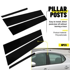 For Kia Optima 2011-2015 Black Door Glossy Window Posts Pillar Trim Cover Kit X