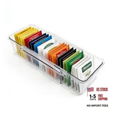 Tea Bag Holder Expandable Tea Bag Organizer Boxes Clear Acrylic Tea Bag