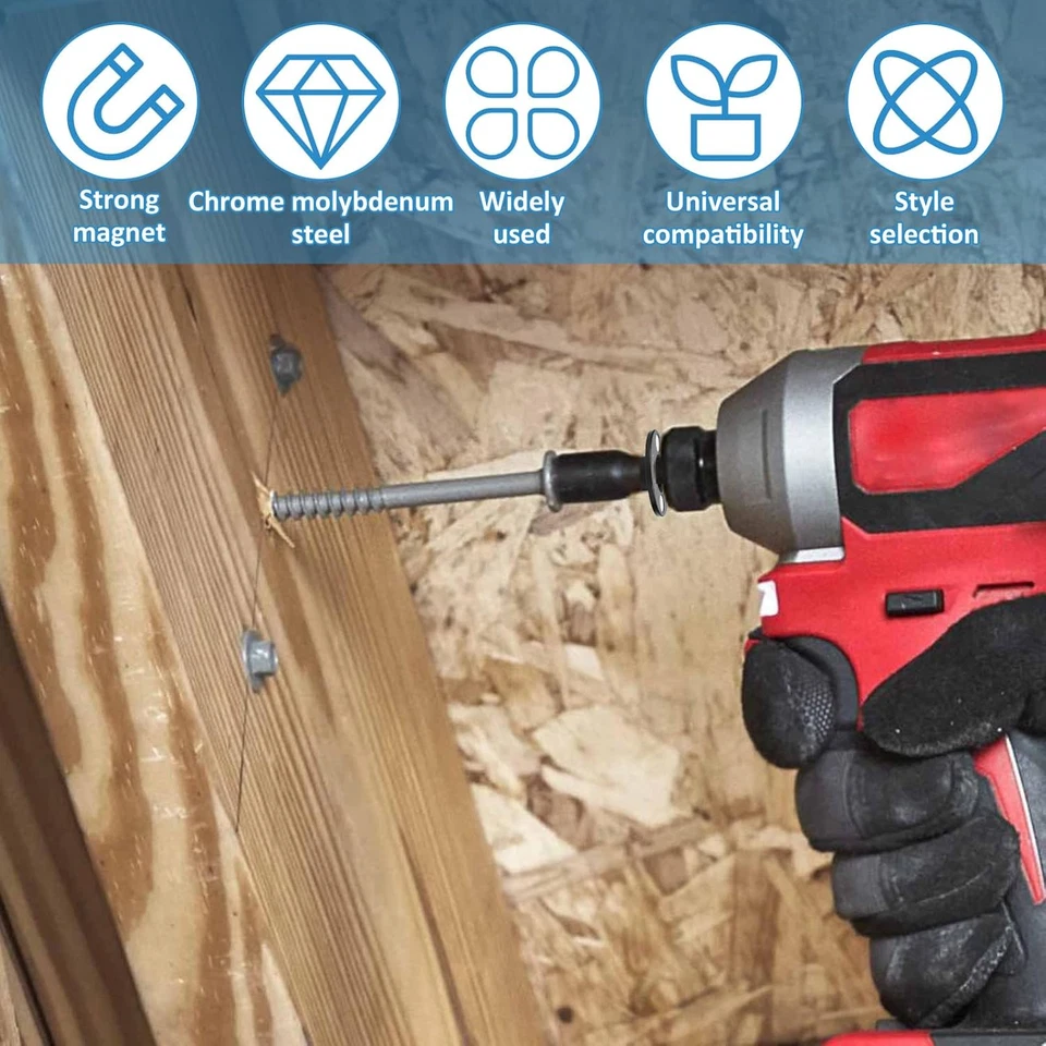 Juego de 4 adaptadores de enchufe de impacto de bajo perfil, juego de adaptadores de trinquete de accionamiento, magnético Foto 3 de 4