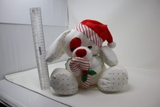 Vintage 1990 Fisher Price Puffalump Christmas Puppy Dog Plush Candy Cane 8112