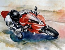 Triumph Daytona 675 Motorcycle Art Print - Wall Art / Poster