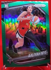 2025 Panini Prizm WNBA Green Prizm Aaliyah Nye #15 RC Las Vegas Aces