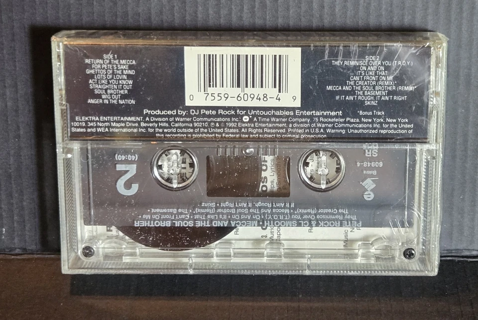 Pete Rock & CL Smooth Mecca & The Soul Brother Cassette Tape**Sealed,Brand New** - Image 2 of 2