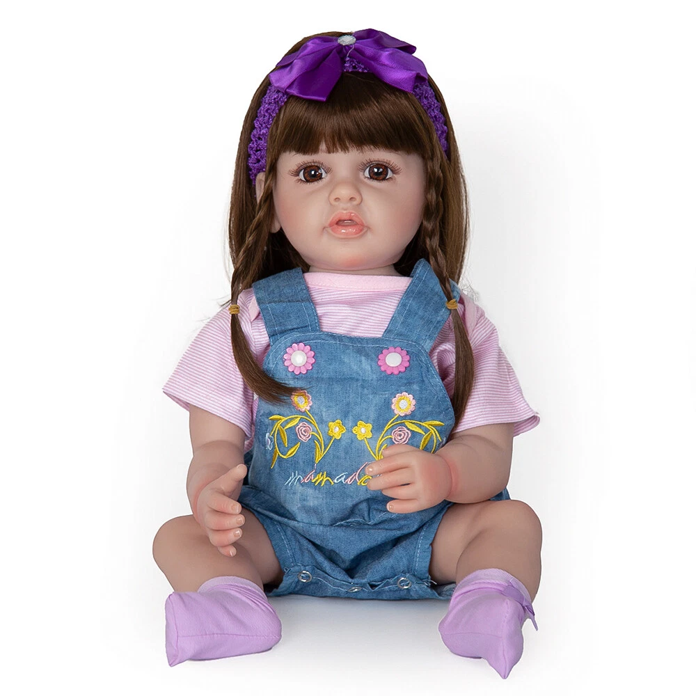 Muñeca Bebé Reborn Laura – 50 Cm, Silicona Cuerpo Completo, Ojos Cerrados Y Pelo Enraizado, Con Accesorios