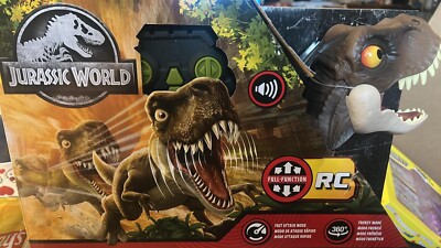 New Mattel Jurassic World RC Dinosaur Toy, Roarin  Frenzy T Rex Dino