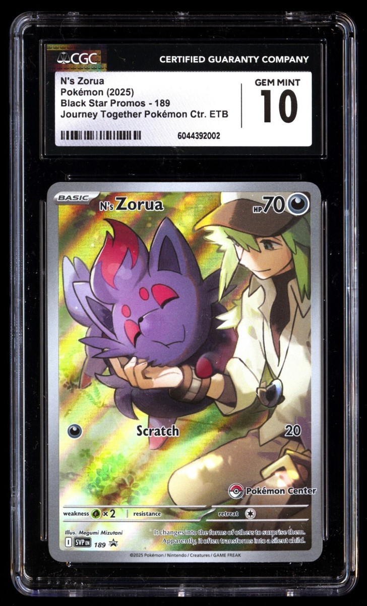 numerouno様 CGC 10 N's Zorua 189 Pokemon Center ETB Stamped Journey Together