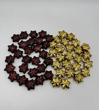 Christmas Brown Gold Glass Stars Scatter Decor Bowl Table Filler 50 Stars
