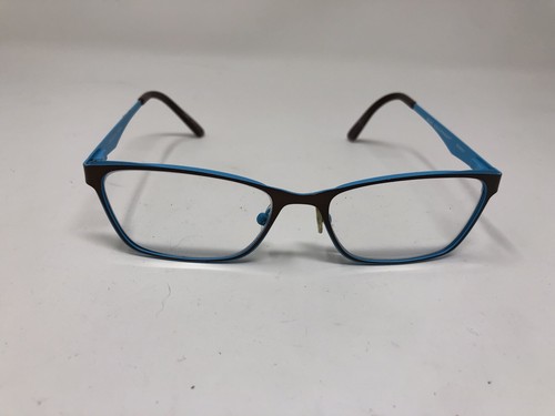 BUM EQUIPMENT EYEGLASSES 52-16- 135 Brown Blue Metal Full Rim DM74