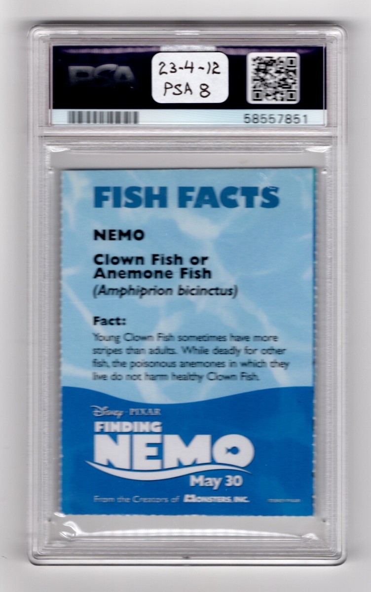 PSA 8 NEMO 2003 Disney Finding Nemo Promo Card THE HIGHEST EVER