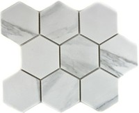 Keramikmosaik Weiß Fliesenspiegel Dusche KüChe Wand 11F-0102 | 10 Mosaikplatten