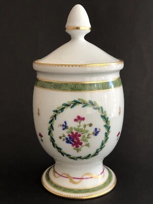 RARE sublime SUCRIER POT en PORCELAINE signé HAVILAND LIMOGES modèle VIEUX PARIS - Photo 1/4